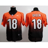 nike nfl jerseys cincinnati bengals #18 green orange-black[Elite drift fashion][second version]