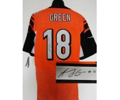 nike nfl jerseys cincinnati bengals #18 green orange[Elite signature]