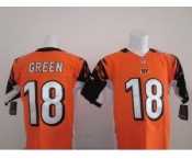 nike nfl jerseys cincinnati bengals #18 green orange[elite]