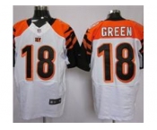 nike nfl jerseys cincinnati bengals #18 green white[elite]