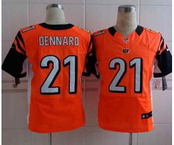 nike nfl jerseys cincinnati bengals #21 dennard orange[Elite]