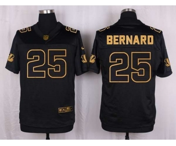 nike nfl jerseys cincinnati bengals #25 bernard black gold collection[Elite]