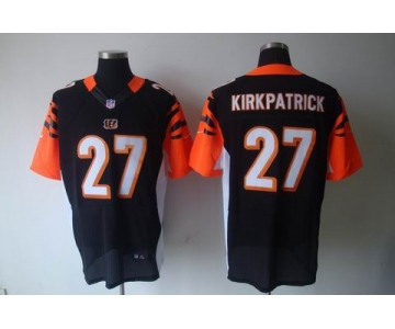 nike nfl jerseys cincinnati bengals #27 kirkpatrick black[elite]