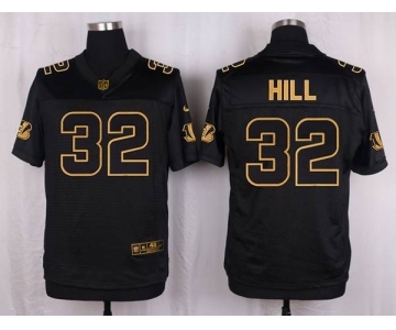 nike nfl jerseys cincinnati bengals #32 hill black gold collection[Elite][hill]