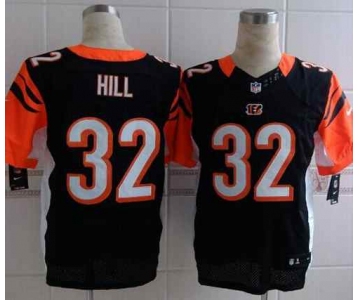 nike nfl jerseys cincinnati bengals #32 hill black[Elite][hill]