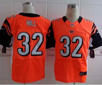 nike nfl jerseys cincinnati bengals #32 hill orange[Elite][hill]