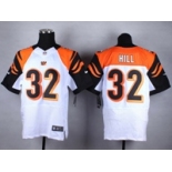 nike nfl jerseys cincinnati bengals #32 hill white[Elite][hill]