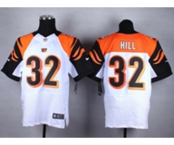 nike nfl jerseys cincinnati bengals #32 hill white[Elite][hill]