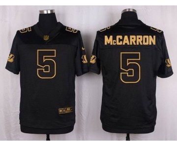 nike nfl jerseys cincinnati bengals #5 mccarron black gold collection[Elite]