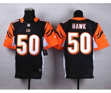 nike nfl jerseys cincinnati bengals #50 hawk black[Elite]