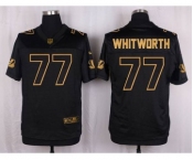 nike nfl jerseys cincinnati bengals #77 andrew whitworth black gold collection[Elite]