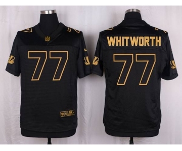 nike nfl jerseys cincinnati bengals #77 andrew whitworth black gold collection[Elite]