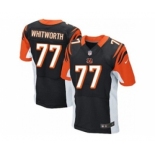 nike nfl jerseys cincinnati bengals #77 andrew whitworth black[Elite]