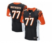 nike nfl jerseys cincinnati bengals #77 andrew whitworth black[Elite]