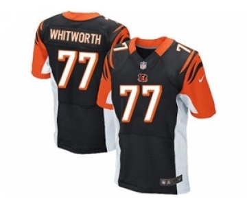 nike nfl jerseys cincinnati bengals #77 andrew whitworth black[Elite]