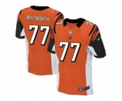 nike nfl jerseys cincinnati bengals #77 andrew whitworth orange[Elite]