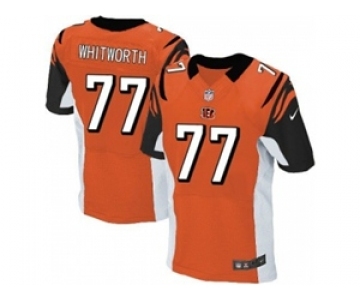 nike nfl jerseys cincinnati bengals #77 andrew whitworth orange[Elite]