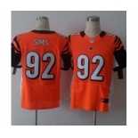 nike nfl jerseys cincinnati bengals #92 sims orange[Elite][sims]