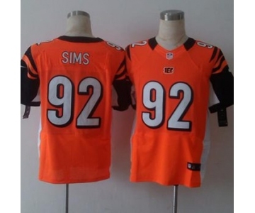 nike nfl jerseys cincinnati bengals #92 sims orange[Elite][sims]