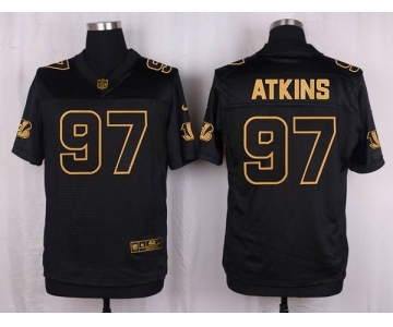 nike nfl jerseys cincinnati bengals #97 atkins black gold collection[Elite]