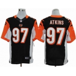 nike nfl jerseys cincinnati bengals #97 atkins black[Elite]