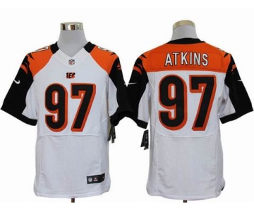 nike nfl jerseys cincinnati bengals #97 atkins white[Elite]