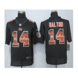 2015 new nike cincinnati bengals #14 dalton black strobe jerseys[limited]