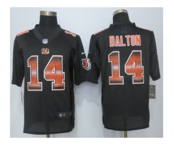 2015 new nike cincinnati bengals #14 dalton black strobe jerseys[limited]