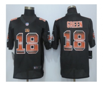 2015 new nike cincinnati bengals #18 green black strobe jerseys[limited]