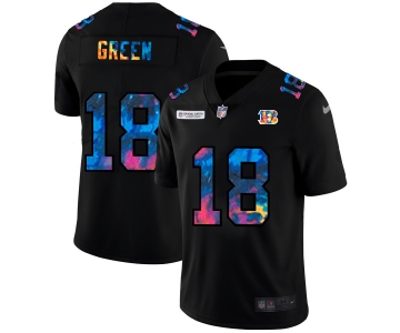 Cincinnati Bengals #18 A.J. Green Men's Nike Multi-Color Black 2020 NFL Crucial Catch Vapor Untouchable Limited Jersey