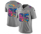 Cincinnati Bengals #85 Tee Higgins Men's Nike Multi-Color 2020 NFL Crucial Catch NFL Jersey Greyheather