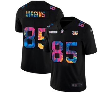 Cincinnati Bengals #85 Tee Higgins Men's Nike Multi-Color Black 2020 NFL Crucial Catch Vapor Untouchable Limited Jersey