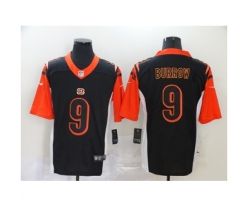 Cincinnati Bengals #9 Joe Burrow Silver Inverted Legend Jersey