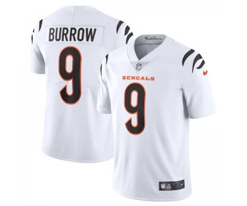 Cincinnati Bengals #9 Joe Burrow White Color 2021 NFL Draft Vapor Limited Jersey