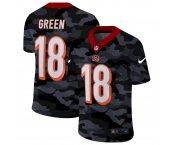 Men New Nike Cincinnati Bengals #18 Green 2020 Nike Camo Salute to Service Limited Jersey