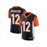 Men Nike Cincinnati Bengals #12 Alex Erickson Black Team Color Vapor Untouchable Limited Player NFL Jersey