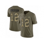 Men Nike Cincinnati Bengals #12 Alex Erickson Limited Olive Camo 2017 Salute to Service NFL Jersey