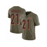 Men Nike Cincinnati Bengals #21 Darqueze Dennard Limited Olive 2017 Salute to Service NFL Jersey