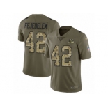 Men Nike Cincinnati Bengals #42 Clayton Fejedelem Limited Olive Camo 2017 Salute to Service NFL Jersey