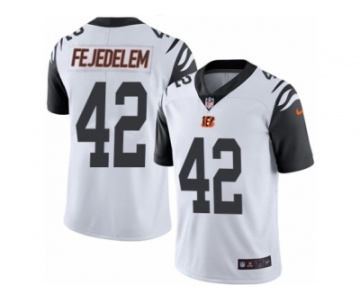 Men Nike Cincinnati Bengals #42 Clayton Fejedelem Limited White Rush Vapor Untouchable NFL Jersey