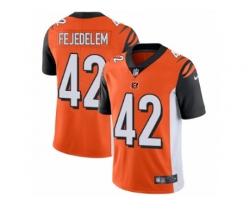 Men Nike Cincinnati Bengals #42 Clayton Fejedelem Orange Alternate Vapor Untouchable Limited Player NFL Jersey