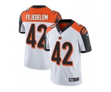 Men Nike Cincinnati Bengals #42 Clayton Fejedelem White Vapor Untouchable Limited Player NFL Jersey