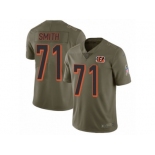 Men Nike Cincinnati Bengals #71 Andre Smith Limited Olive 2017 Salute to Service NFL Jersey