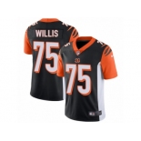 Men Nike Cincinnati Bengals #75 Jordan Willis Black Team Color Vapor Untouchable Limited Player NFL Jersey