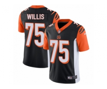 Men Nike Cincinnati Bengals #75 Jordan Willis Black Team Color Vapor Untouchable Limited Player NFL Jersey