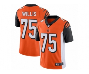 Men Nike Cincinnati Bengals #75 Jordan Willis Orange Alternate Vapor Untouchable Limited Player NFL Jersey