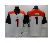 Men's Cincinnati Bengals #1 Ja'Marr Chase Nike White Draft First Round Pick Limited Jersey