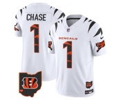 Men's Cincinnati Bengals #1 Ja'Marr Chase White Limited F.U.S.E. Special Vapor Untouchable Limited Stitched Football Jersey