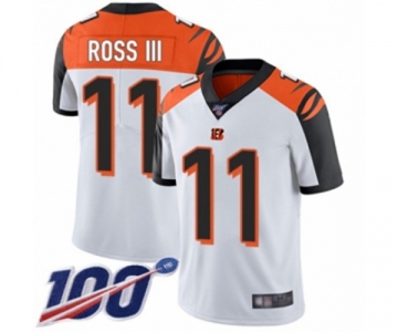 Men's Cincinnati Bengals #11 John Ross White Vapor Untouchable Limited Player 100th Season Football Jersey