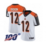 Men's Cincinnati Bengals #12 Alex Erickson White Vapor Untouchable Limited Player 100th Season Football Jersey